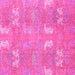 Square Abstract Pink Modern Rug, abs1211pnk