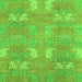 Square Machine Washable Abstract Green Modern Area Rugs, wshabs1211grn