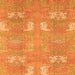 Square Machine Washable Abstract Orange Modern Area Rugs, wshabs1211org