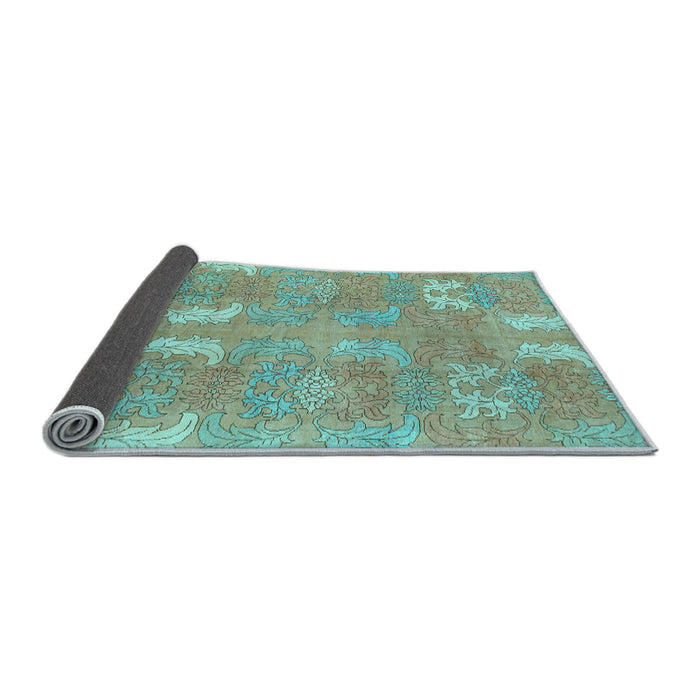 Sideview of Abstract Light Blue Modern Rug, abs1211lblu