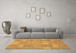 Machine Washable Abstract Brown Modern Rug in a Living Room,, wshabs1211brn