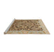 Sideview of Machine Washable Abstract Light Brown Rug, wshabs1212