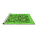 Sideview of Machine Washable Abstract Green Modern Area Rugs, wshabs1212grn