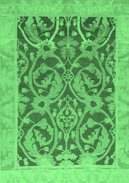 Abstract Emerald Green Modern Rug, abs1212emgrn
