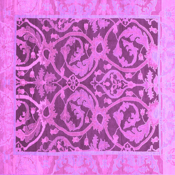 Square Machine Washable Abstract Purple Modern Area Rugs, wshabs1212pur