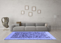 Machine Washable Abstract Blue Modern Rug, wshabs1212blu