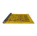 Sideview of Abstract Yellow Modern Rug, abs1212yw