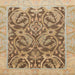 Square Machine Washable Abstract Light Brown Rug, wshabs1212