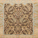 Square Abstract Light Brown Modern Rug, abs1212