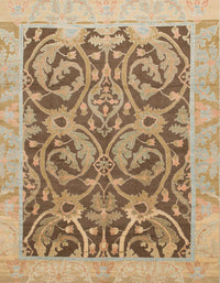 Machine Washable Abstract Light Brown Rug, wshabs1212