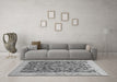 Machine Washable Abstract Gray Modern Rug in a Living Room,, wshabs1212gry