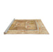 Sideview of Machine Washable Abstract Orange Rug, wshabs1213