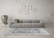Machine Washable Abstract Gray Modern Rug in a Living Room,, wshabs1213gry
