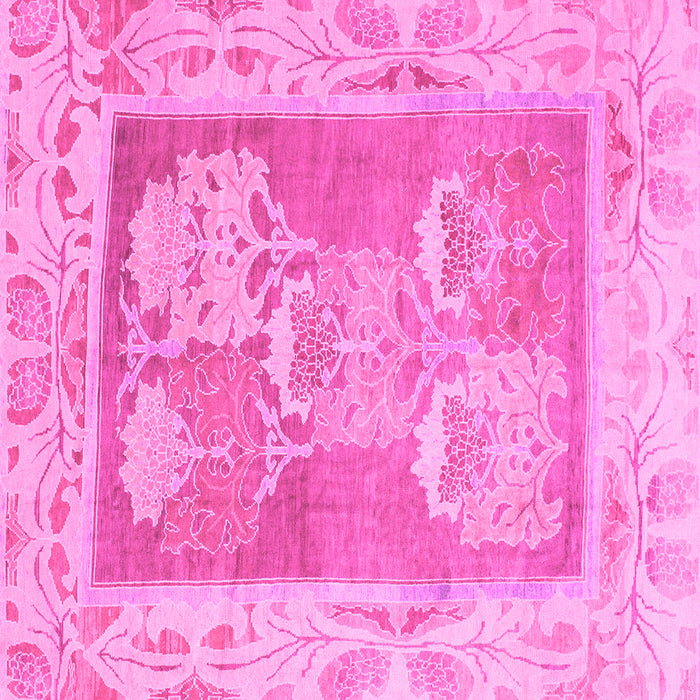 Square Machine Washable Abstract Pink Modern Rug, wshabs1213pnk