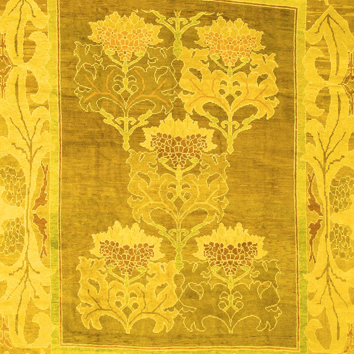 Abstract Yellow Modern Rug, abs1213yw