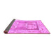 Sideview of Abstract Purple Modern Rug, abs1213pur