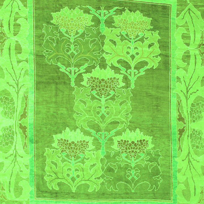 Machine Washable Abstract Green Modern Area Rugs, wshabs1213grn