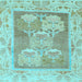 Square Machine Washable Abstract Light Blue Modern Rug, wshabs1213lblu