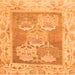 Square Machine Washable Abstract Orange Modern Area Rugs, wshabs1213org