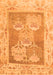 Machine Washable Abstract Orange Modern Area Rugs, wshabs1213org