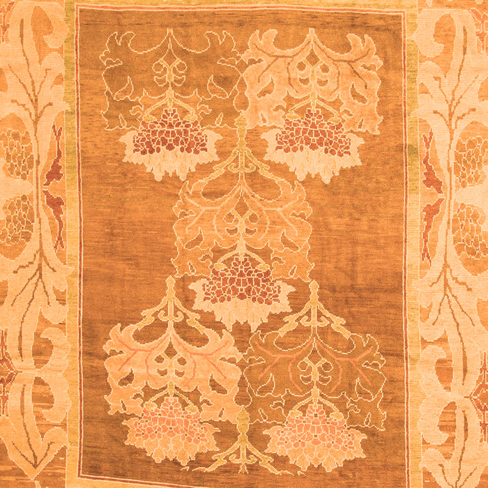 Machine Washable Abstract Orange Modern Area Rugs, wshabs1213org