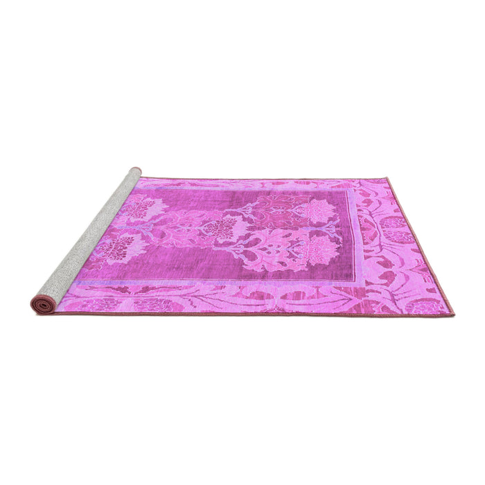 Sideview of Machine Washable Abstract Purple Modern Area Rugs, wshabs1213pur