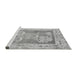 Sideview of Machine Washable Abstract Gray Modern Rug, wshabs1213gry
