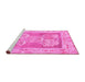 Sideview of Machine Washable Abstract Pink Modern Rug, wshabs1213pnk