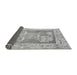 Sideview of Abstract Gray Modern Rug, abs1213gry