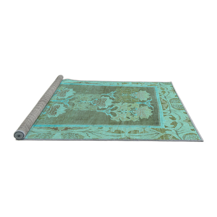Sideview of Machine Washable Abstract Light Blue Modern Rug, wshabs1213lblu