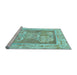 Sideview of Machine Washable Abstract Light Blue Modern Rug, wshabs1213lblu
