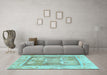 Machine Washable Abstract Light Blue Modern Rug in a Living Room, wshabs1213lblu