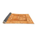 Sideview of Abstract Orange Modern Rug, abs1213org