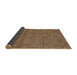 Sideview of Abstract Saddle Brown Modern Rug, abs1214