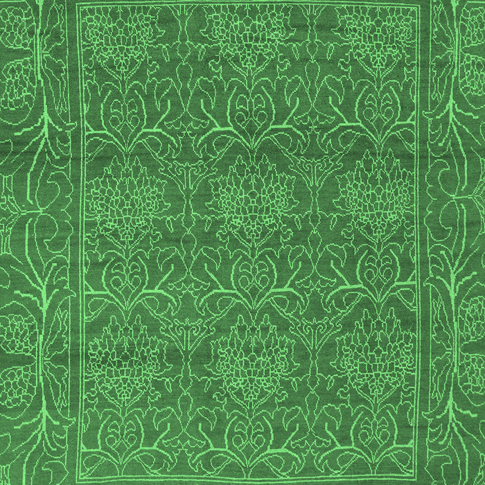 Machine Washable Abstract Emerald Green Modern Area Rugs, wshabs1214emgrn