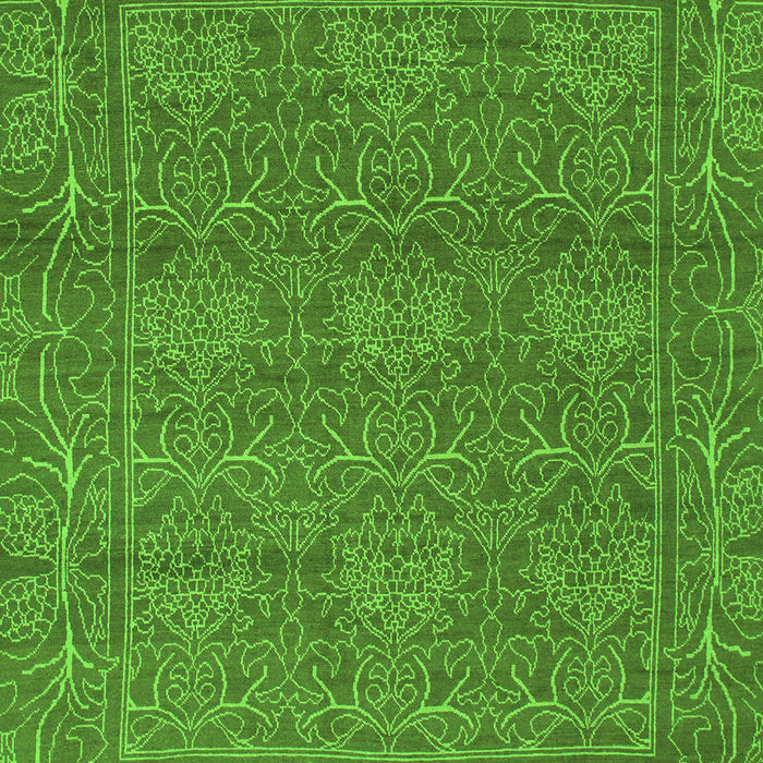 Machine Washable Abstract Green Modern Area Rugs, wshabs1214grn