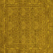 Square Machine Washable Abstract Yellow Modern Rug, wshabs1214yw