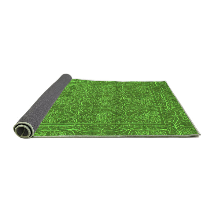 Sideview of Abstract Green Modern Rug, abs1214grn