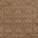 Square Machine Washable Abstract Saddle Brown Rug, wshabs1214