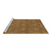 Sideview of Machine Washable Abstract Brown Modern Rug, wshabs1214brn