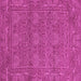 Square Machine Washable Abstract Pink Modern Rug, wshabs1214pnk