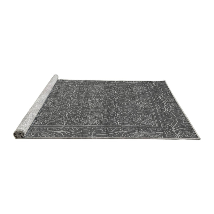 Sideview of Machine Washable Abstract Gray Modern Rug, wshabs1214gry