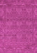 Machine Washable Abstract Pink Modern Rug, wshabs1214pnk