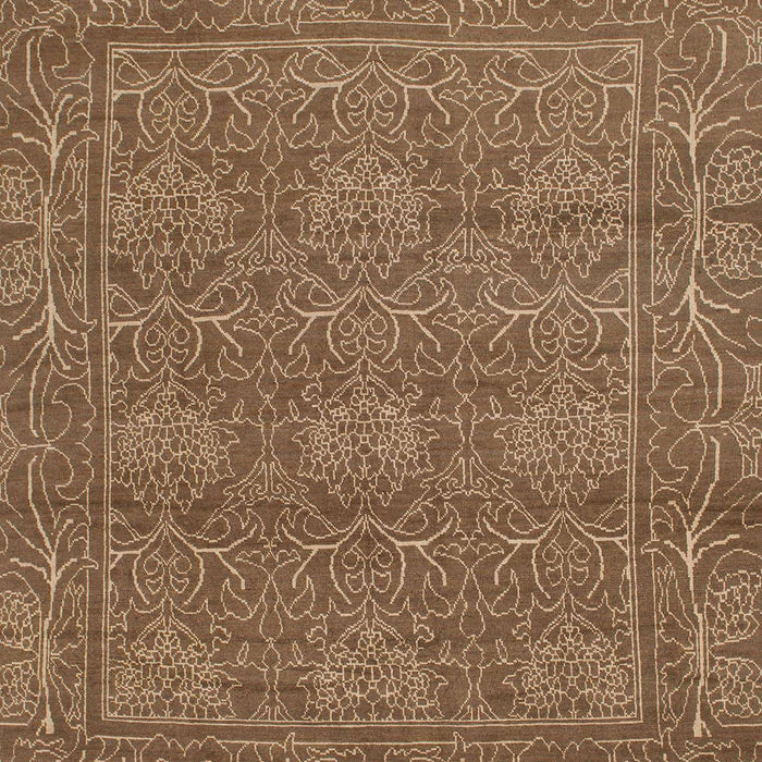 Machine Washable Abstract Saddle Brown Rug, wshabs1214