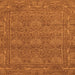 Square Machine Washable Abstract Orange Modern Area Rugs, wshabs1214org