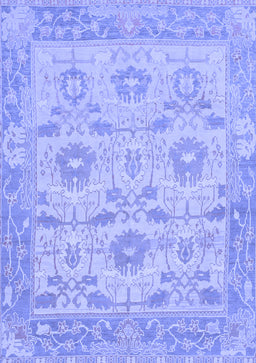Abstract Blue Modern Rug, abs1215blu