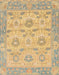 Machine Washable Abstract Chrome Gold Yellow Rug, wshabs1215