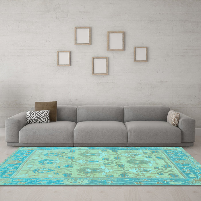 Machine Washable Abstract Light Blue Modern Rug in a Living Room, wshabs1215lblu