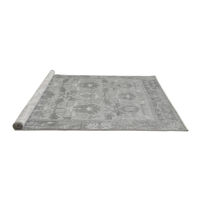 Sideview of Machine Washable Abstract Gray Modern Rug, wshabs1215gry