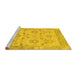 Sideview of Machine Washable Abstract Yellow Modern Rug, wshabs1215yw